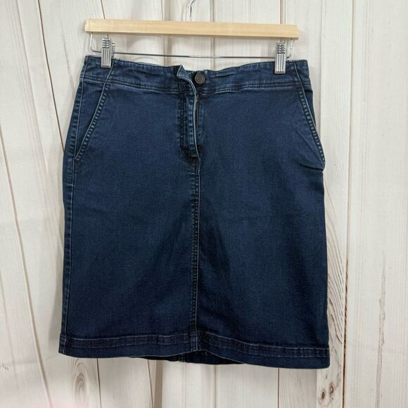Talbots Women’s 6 Blue Denim Skirt - Picture 1 of 5
